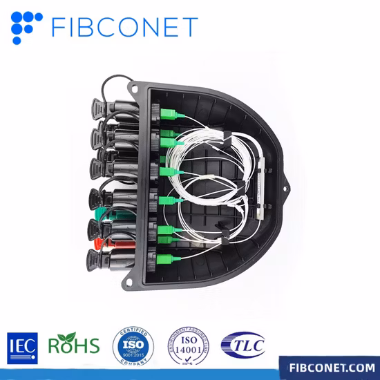 1X4, 1X8, 1X16 Outdoor Waterproof ABS Fiber Optic Terminal Box for FTTH CATV Telecommunication Networks Junction Box
