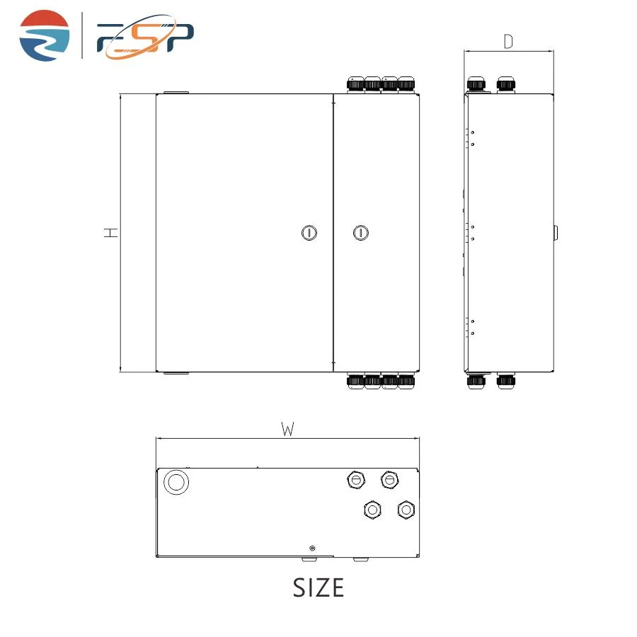 72 Cores FTTH Double Doors Fiber Optic Distribution Terminal Junction Box