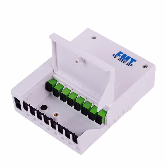 High QualityFTTH Distribution Splitter Splice Box Indoor Wall Optic Fiber Plastic Termination Box