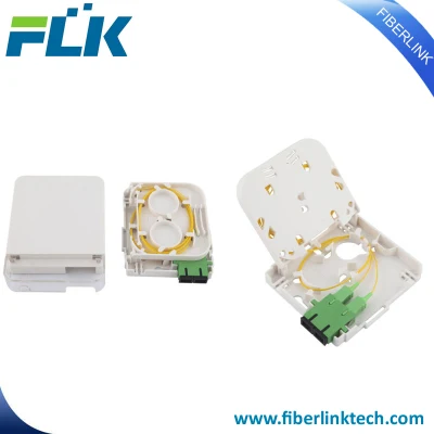 Wall Mounted 2 Ports Fiber Optic Terminal Box for FTTH