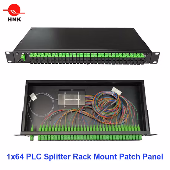 2: 8 PLC Splitter Rack Mount Fiber Optic Patch Panel